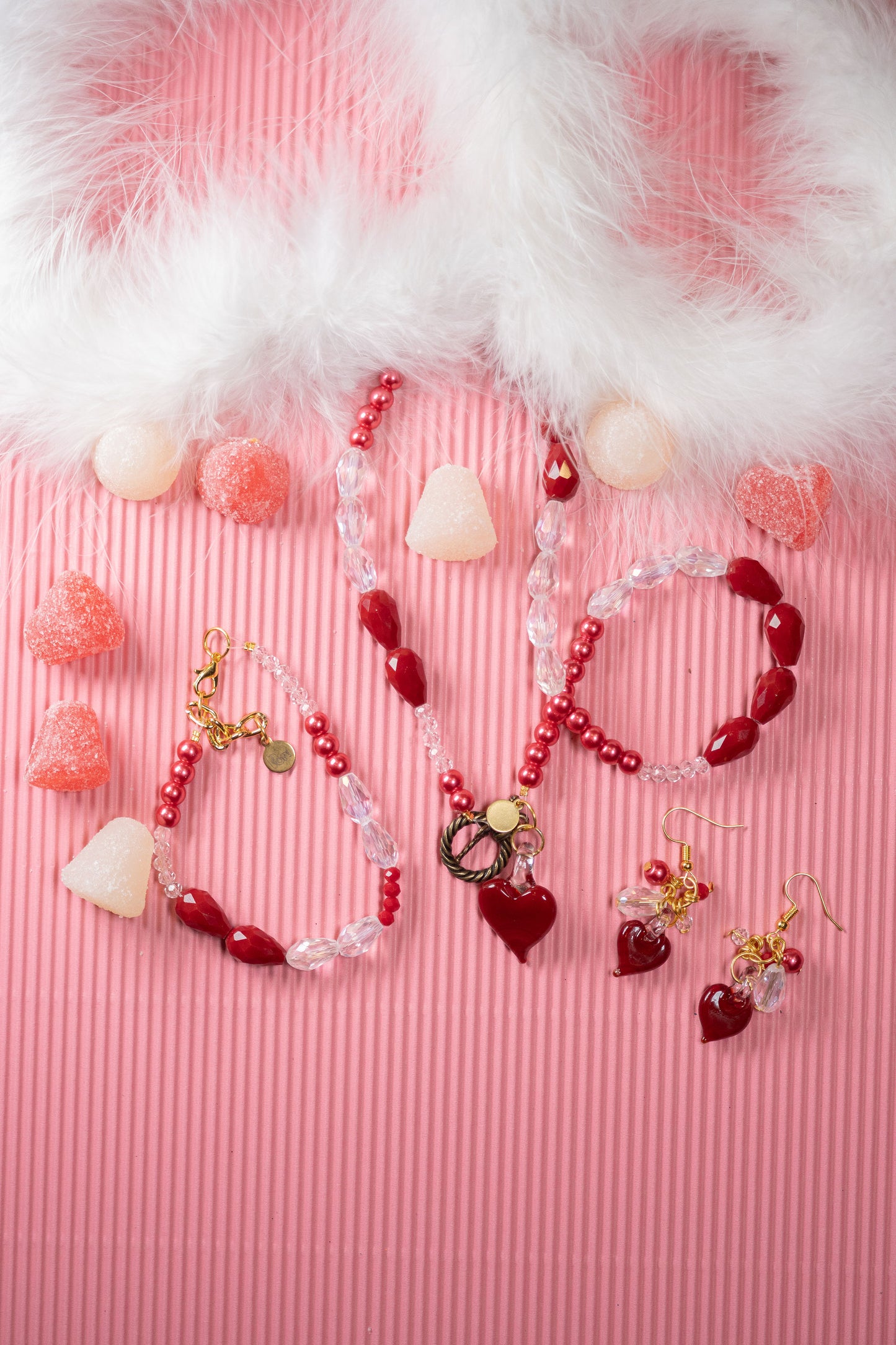 Aretes Corazón Caramelo