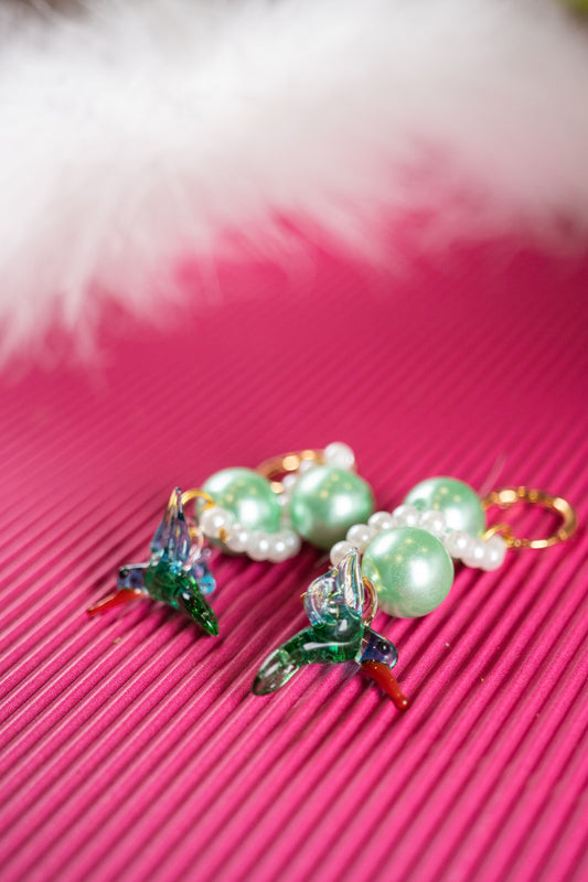 Aretes Gum Mint Colibrí
