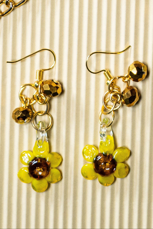 Aretes Envoltura Girasol