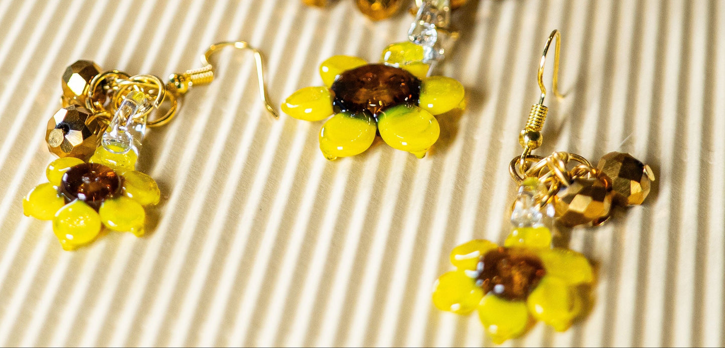 Aretes Envoltura Girasol