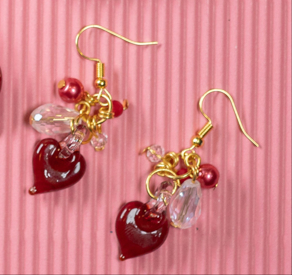 Aretes Corazón Caramelo