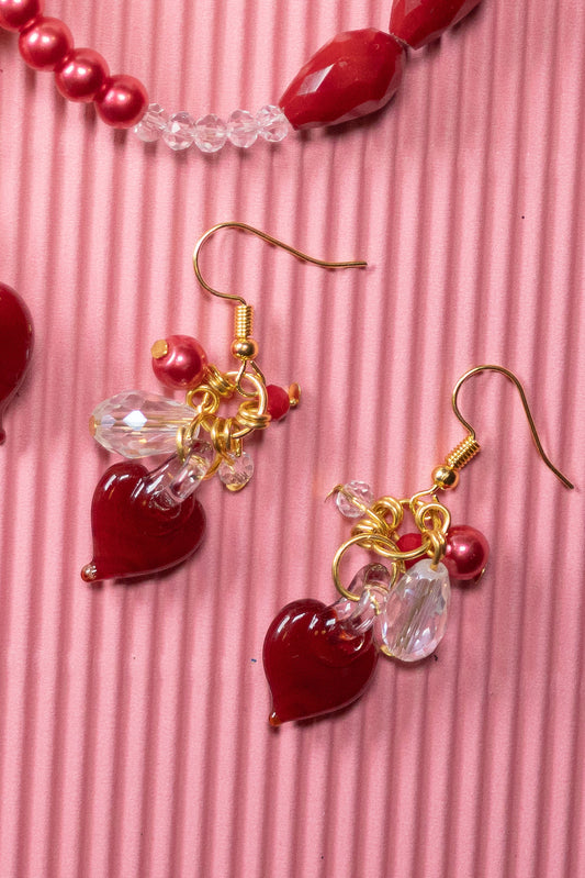 Aretes Corazón Caramelo