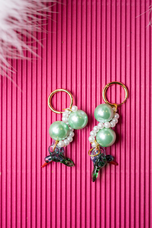 Aretes Gum Mint Colibrí